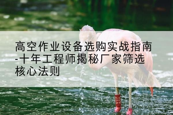 崇仁剪叉式升降机厂家-高空作业设备选购实战指南-十年工程师揭秘厂家筛选核心法则