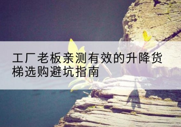 崇仁升降货梯怎么选-工厂老板亲测有效的升降货梯选购避坑指南